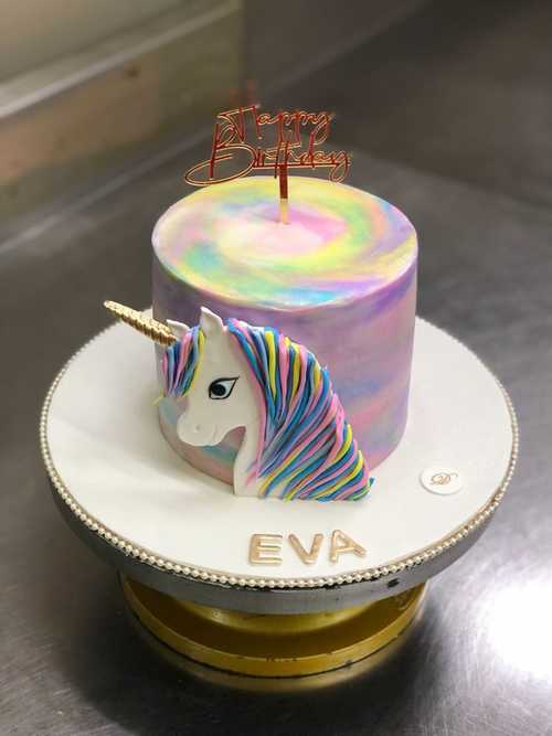 Unicorn Theme Birthday Cake